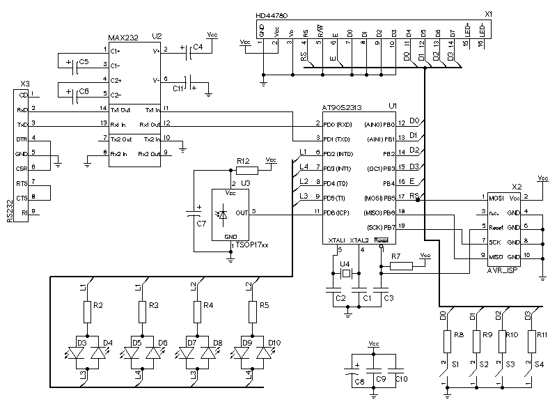 schematic of the clock